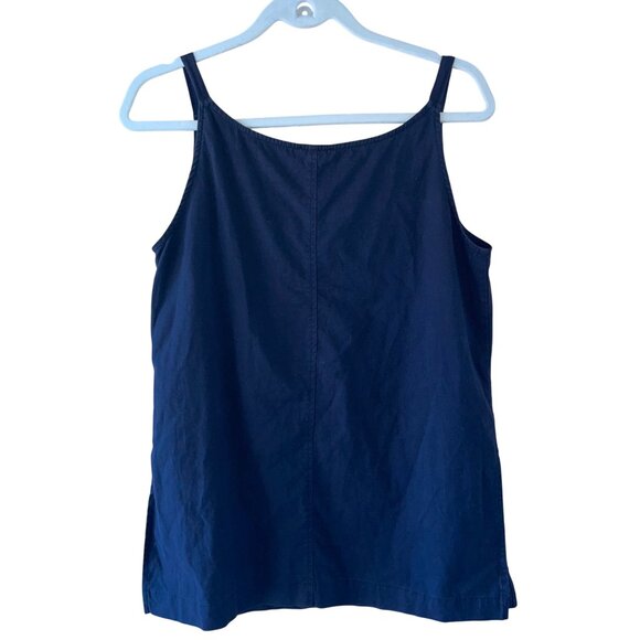 Leo Sage Womens Tank Top Black Size Medium Side Slits Stretch V Neck Casual - Picture 5 of 7